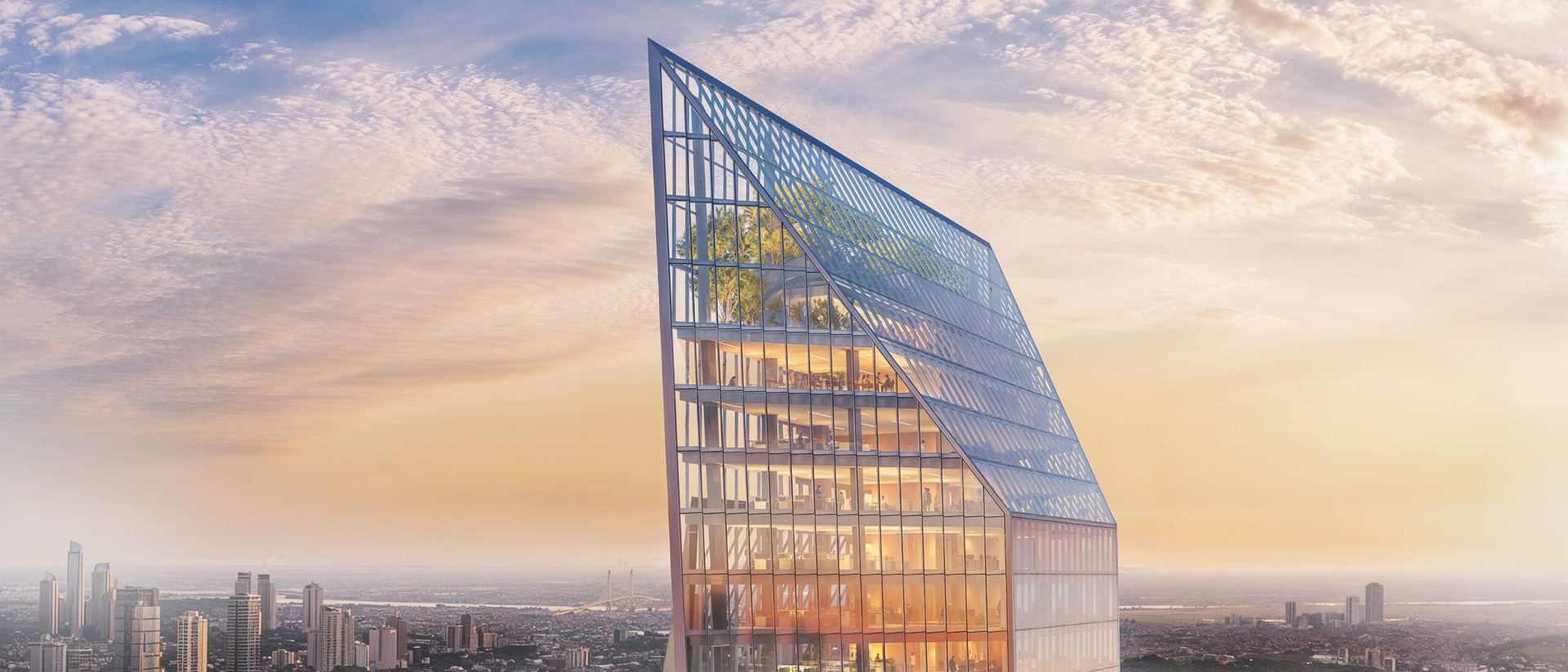 A Cresia tower at sunset, Asunción