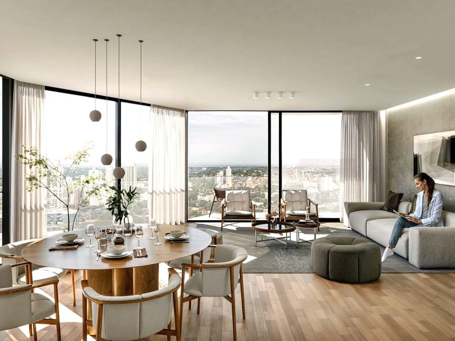 Living room in a Link Center residence