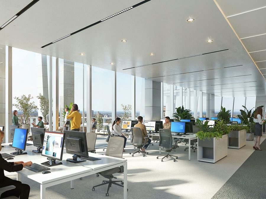 Offices in the Link Center corporate tower