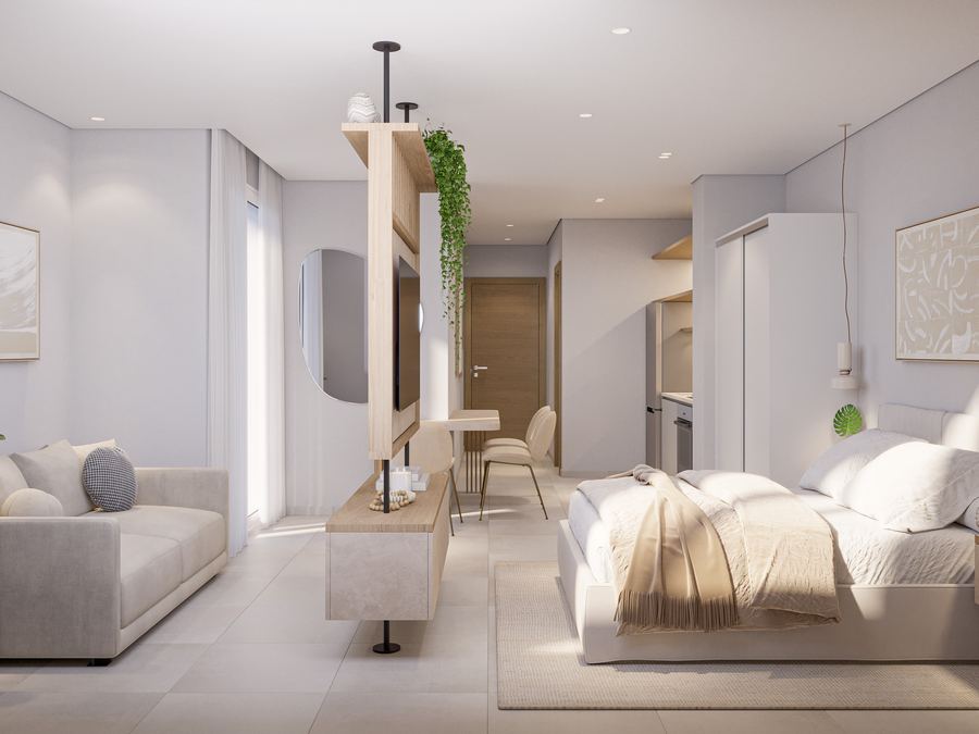 Studio apartment at Paseo Mboi Ka’e
