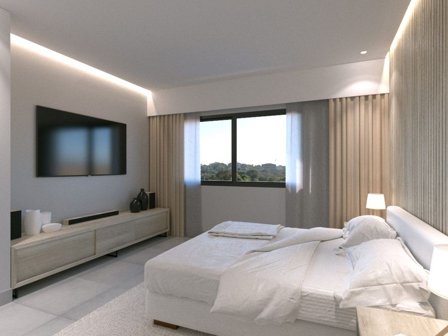 Bedroom in a Vivo Los Naranjos apartment