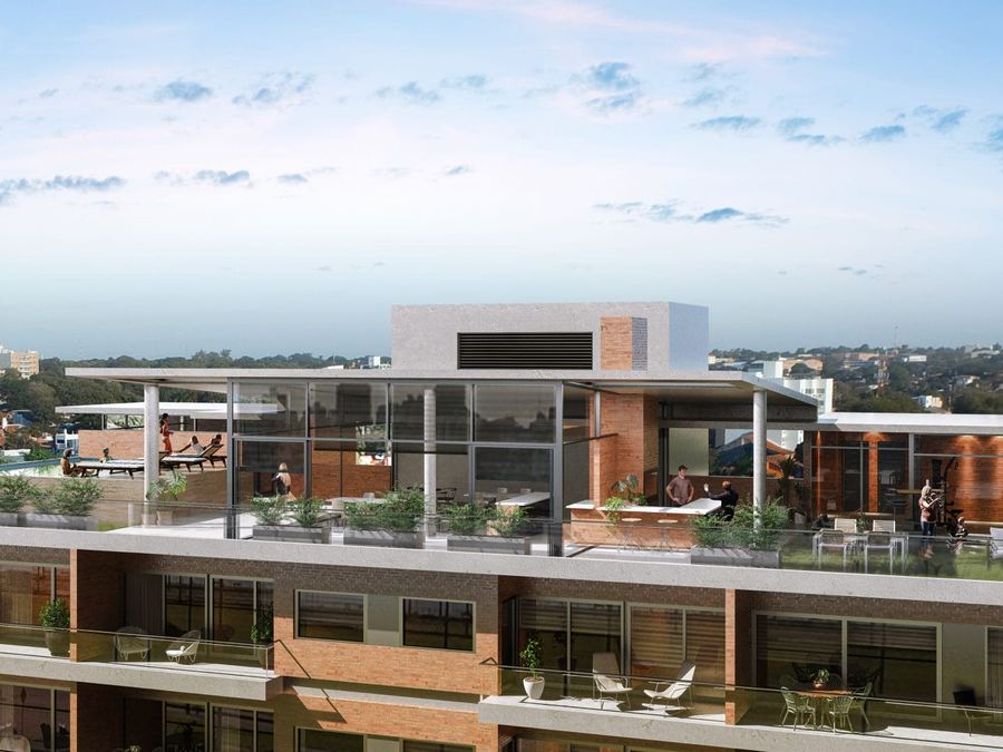Rooftop amenities at Paseo del Sol